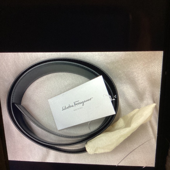 Ferragamo Reversible Adjustable Double-Gancini Leather Belt size 40 Auburn - Picture 6 of 10